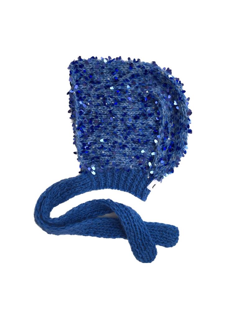 Чепчик с блёстками фиолетовый