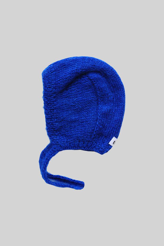 Чепчик синий из мохера
