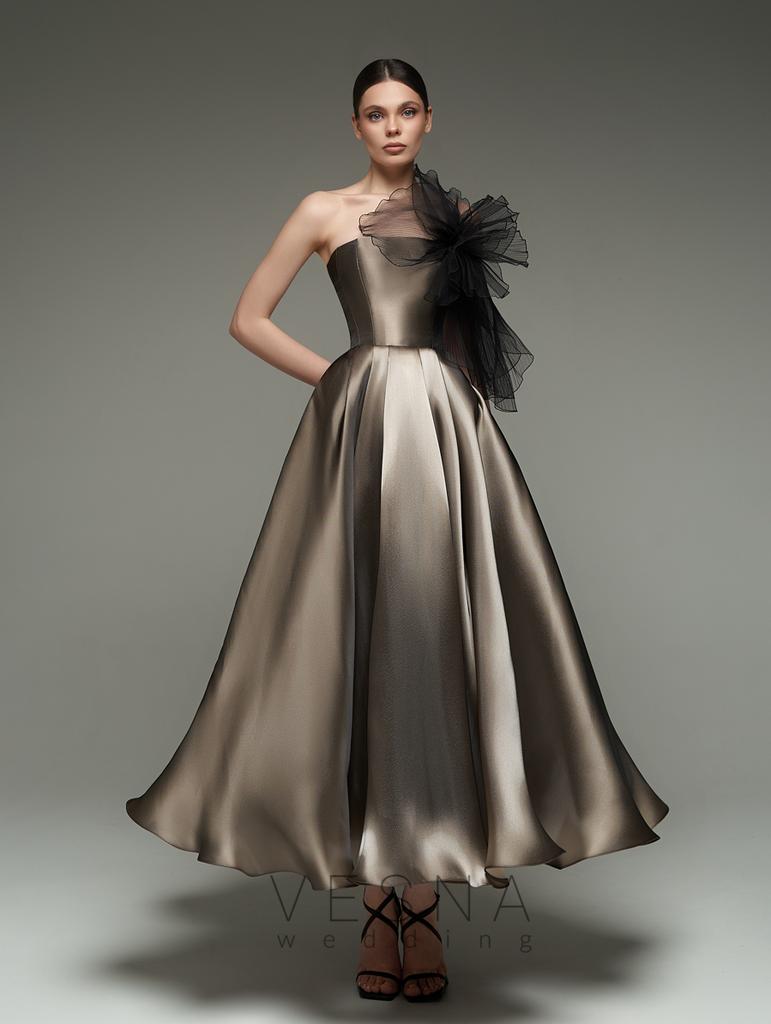 Вечернее платье Ника миди Мокко