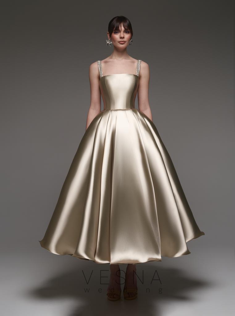 Вечернее платье Теона Миди Мокко