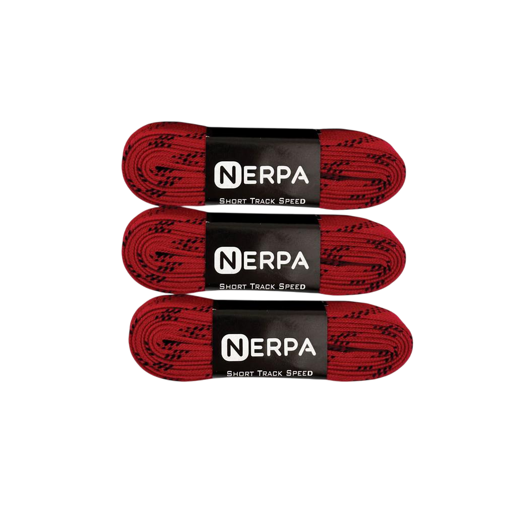 Шнурки универсальные для коньков, цвет: темный красный