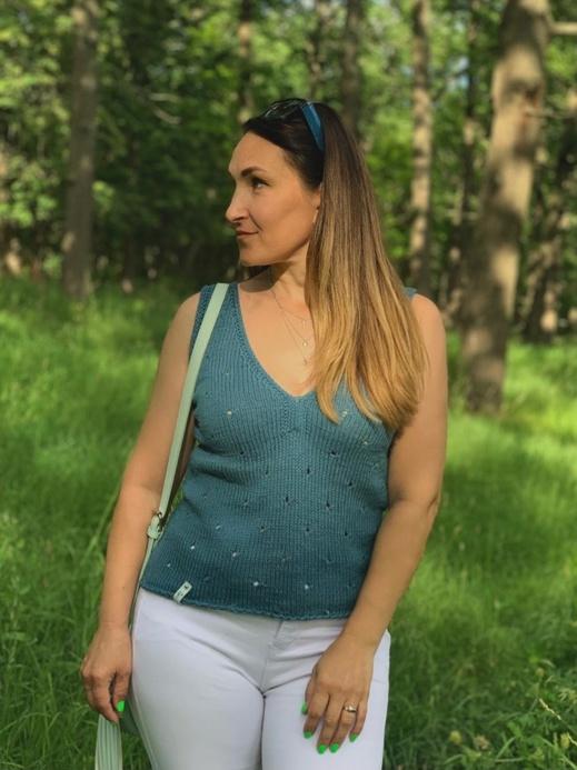 майка спицами