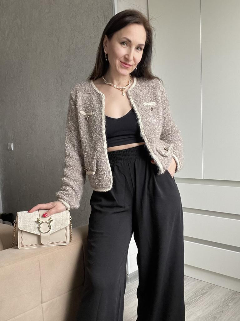 Мастер - класс по вязанию спицами жакета в стиле Коко Шанель