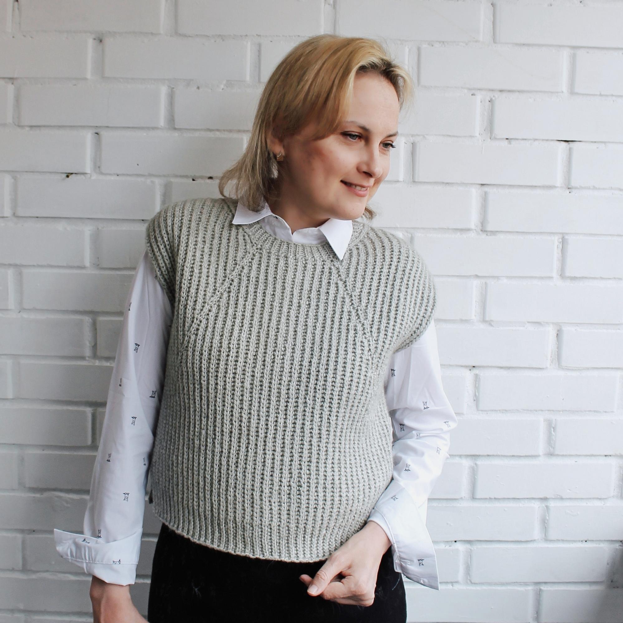 Мастер-класс по вязанию крючком "Базовый жилет "Линии"