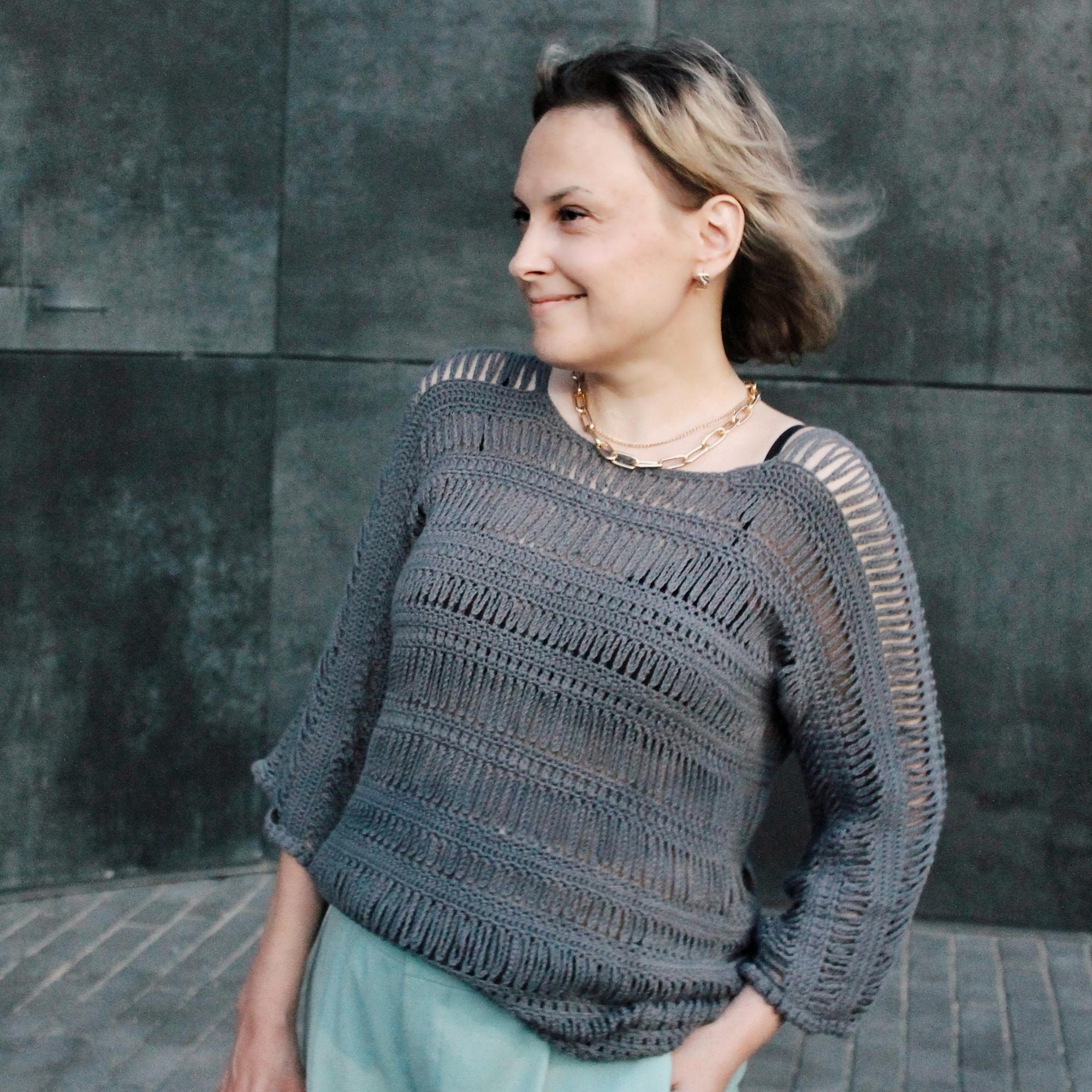 Мастер-класс по вязанию крючком "Ажурный джемпер"