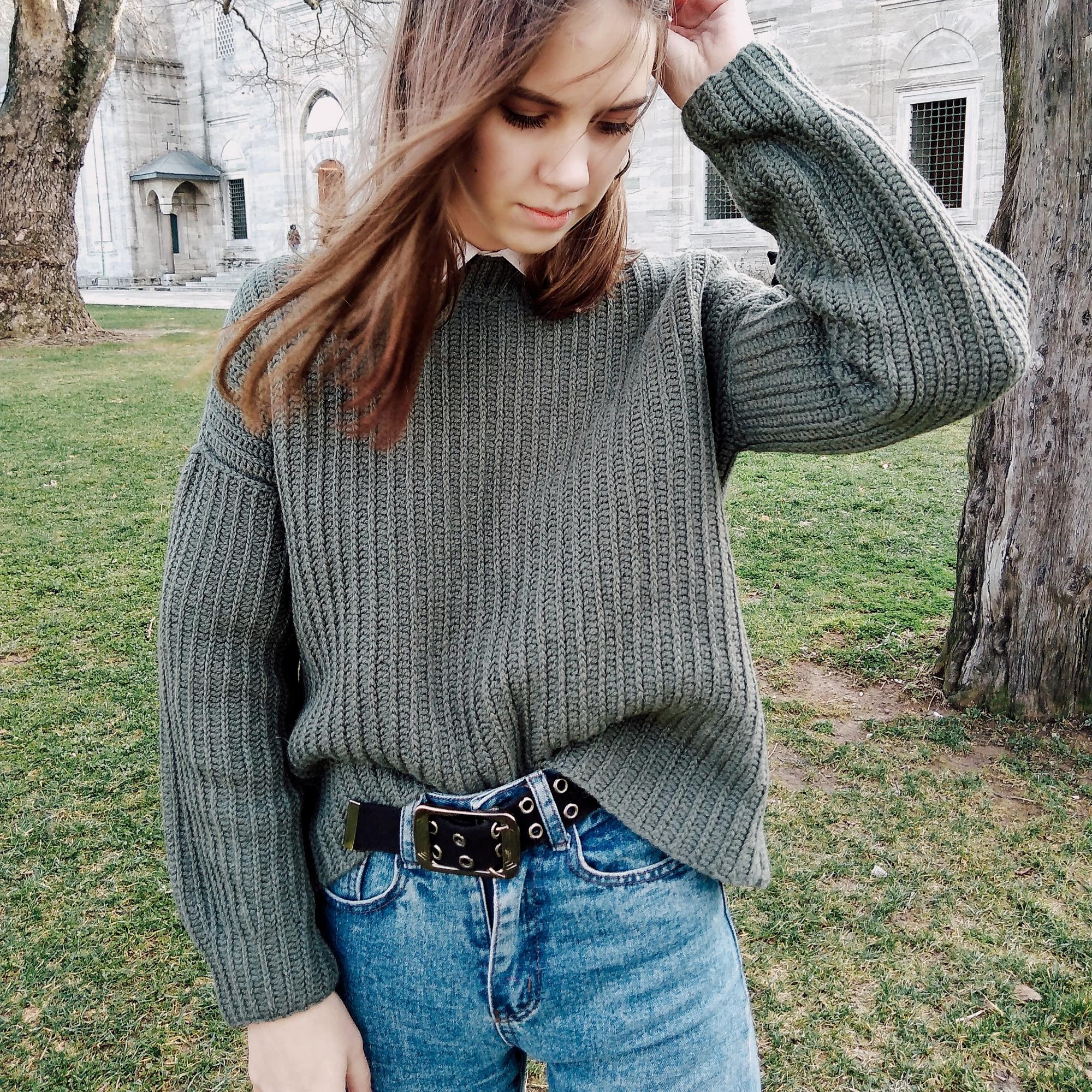 Мастер-класс по вязанию крючком "Джемпер в рубчик"