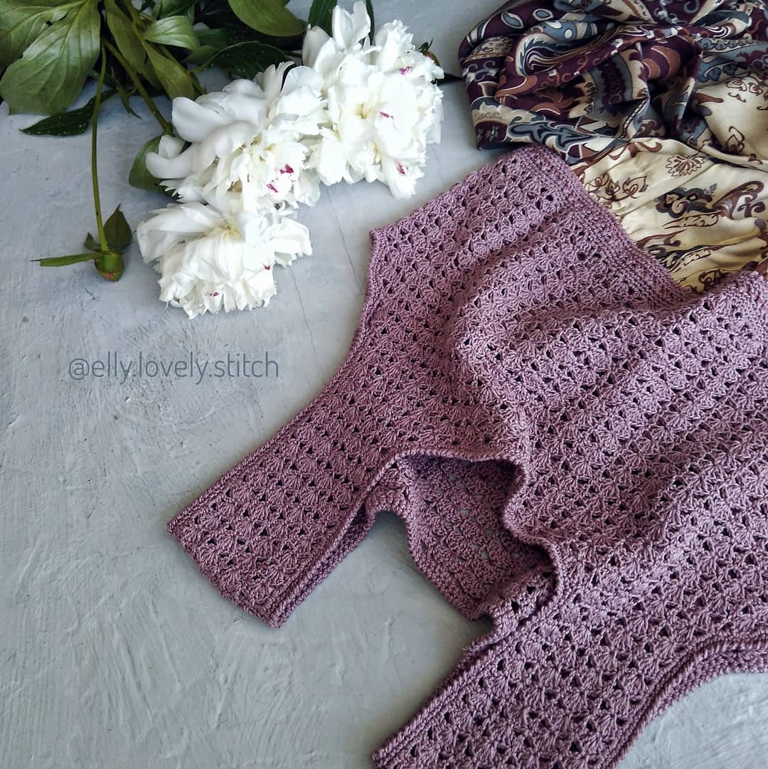 Мастер-класс по вязанию крючком "Простой летний топ"