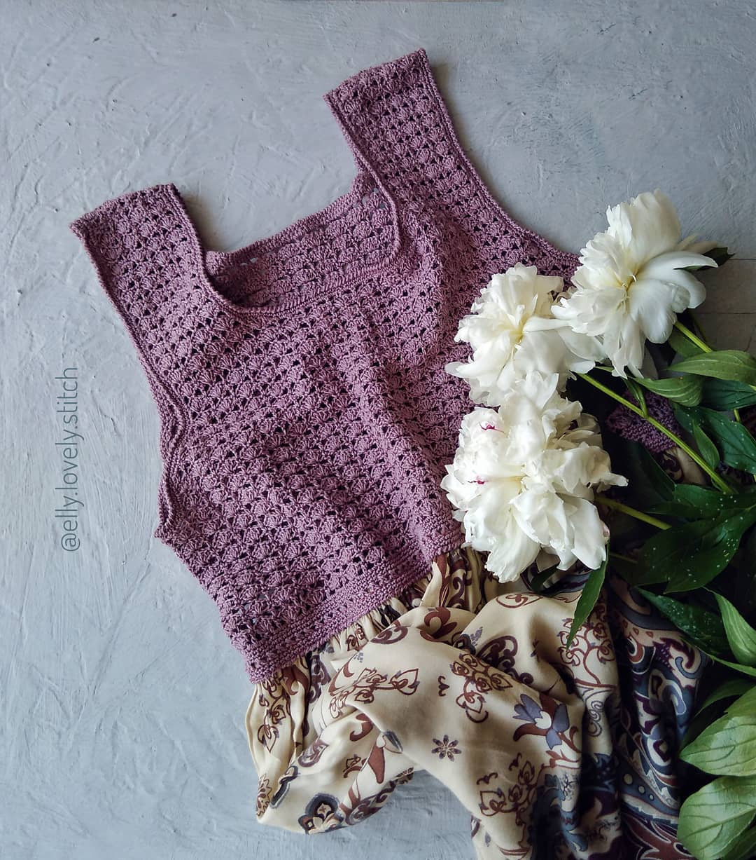 Мастер-класс по вязанию крючком "Простой летний топ"