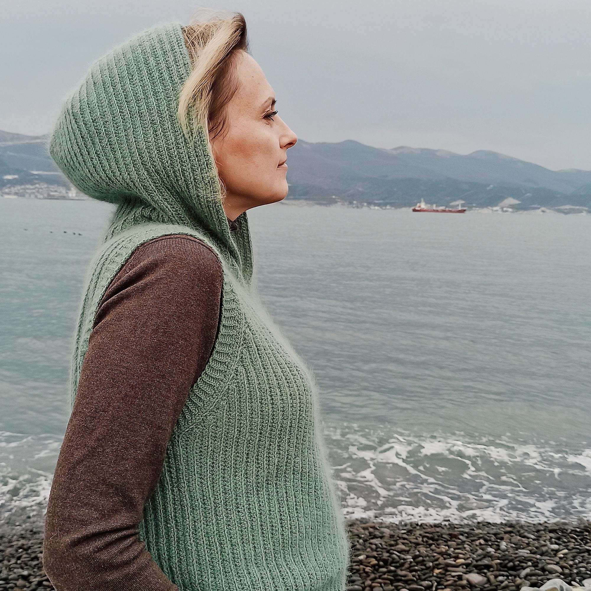 жилет крючком