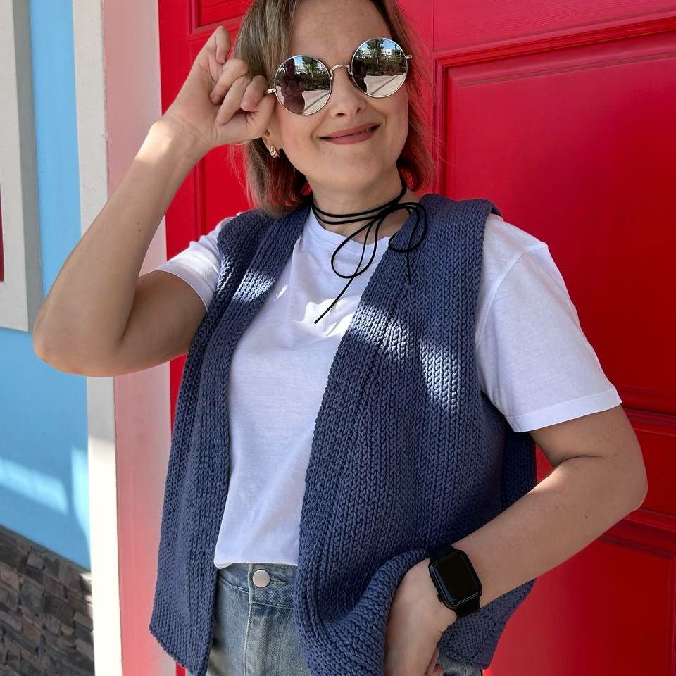 жилет крючком