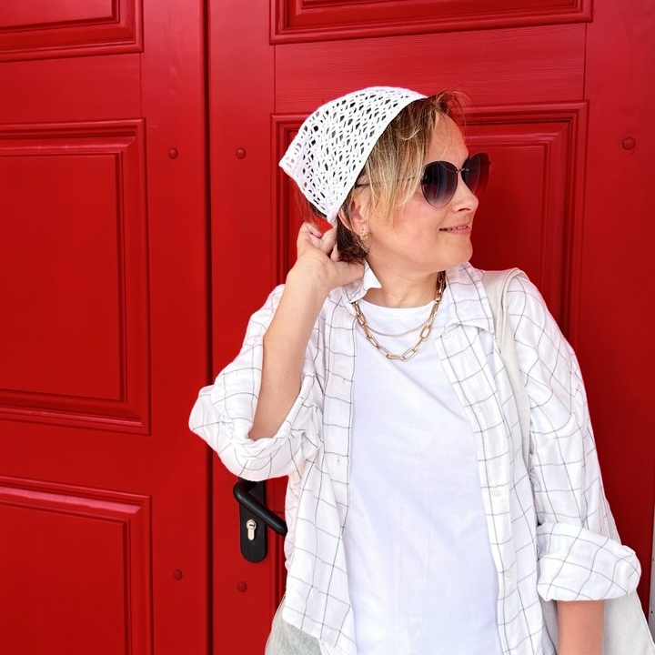 Мастер-класс по вязанию крючком "Ажурная косынка"