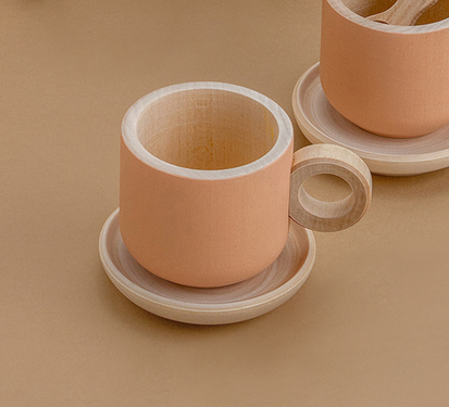 Чашка с блюдцем (любой цвет)