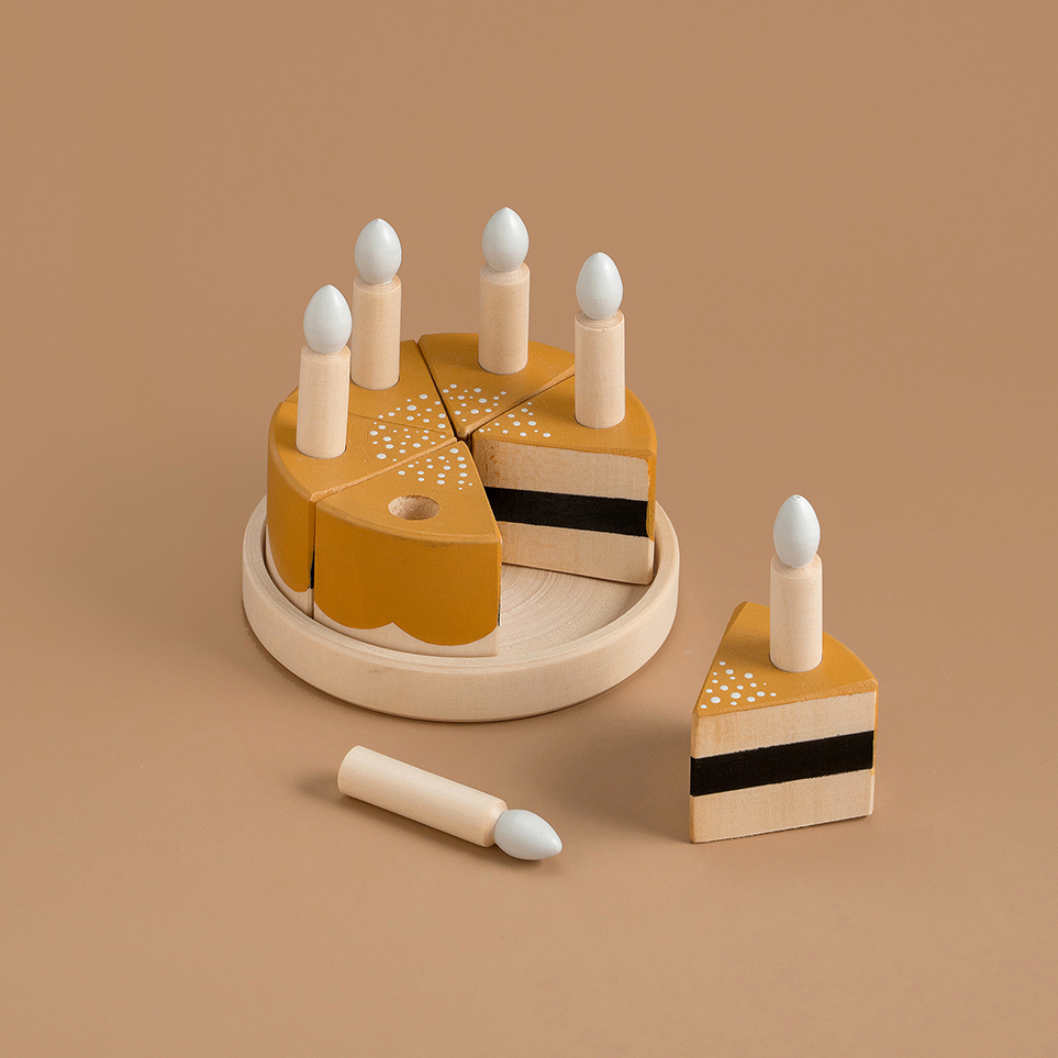 kookoonek, деревянные игрушки kookoonek, деревянный торт, посудка детская