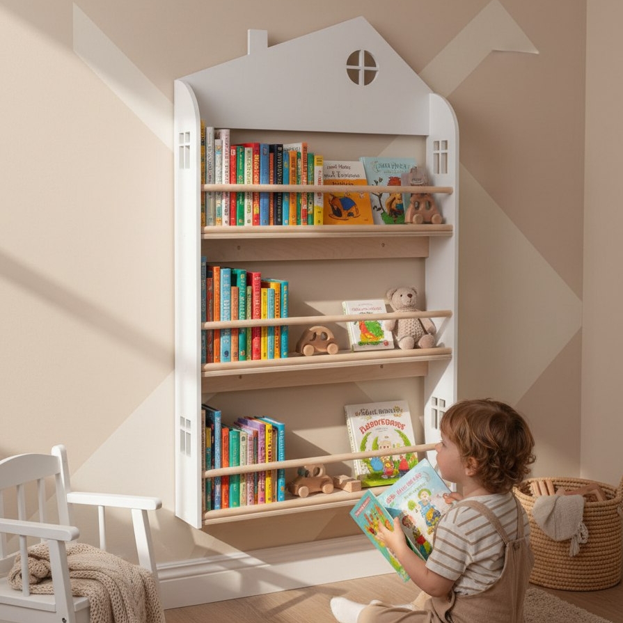 Полка для книг: 5 цветов на выбор