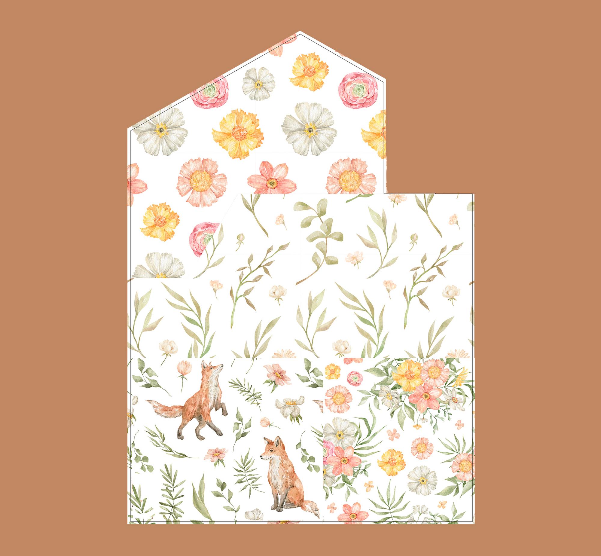 Обои для домика "Лисички"