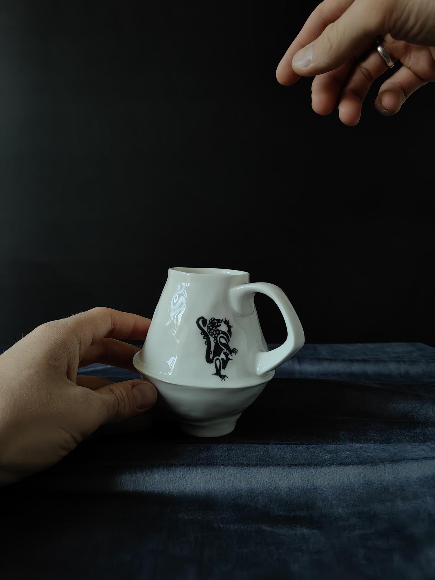 Кружка №1 Лев чёрный