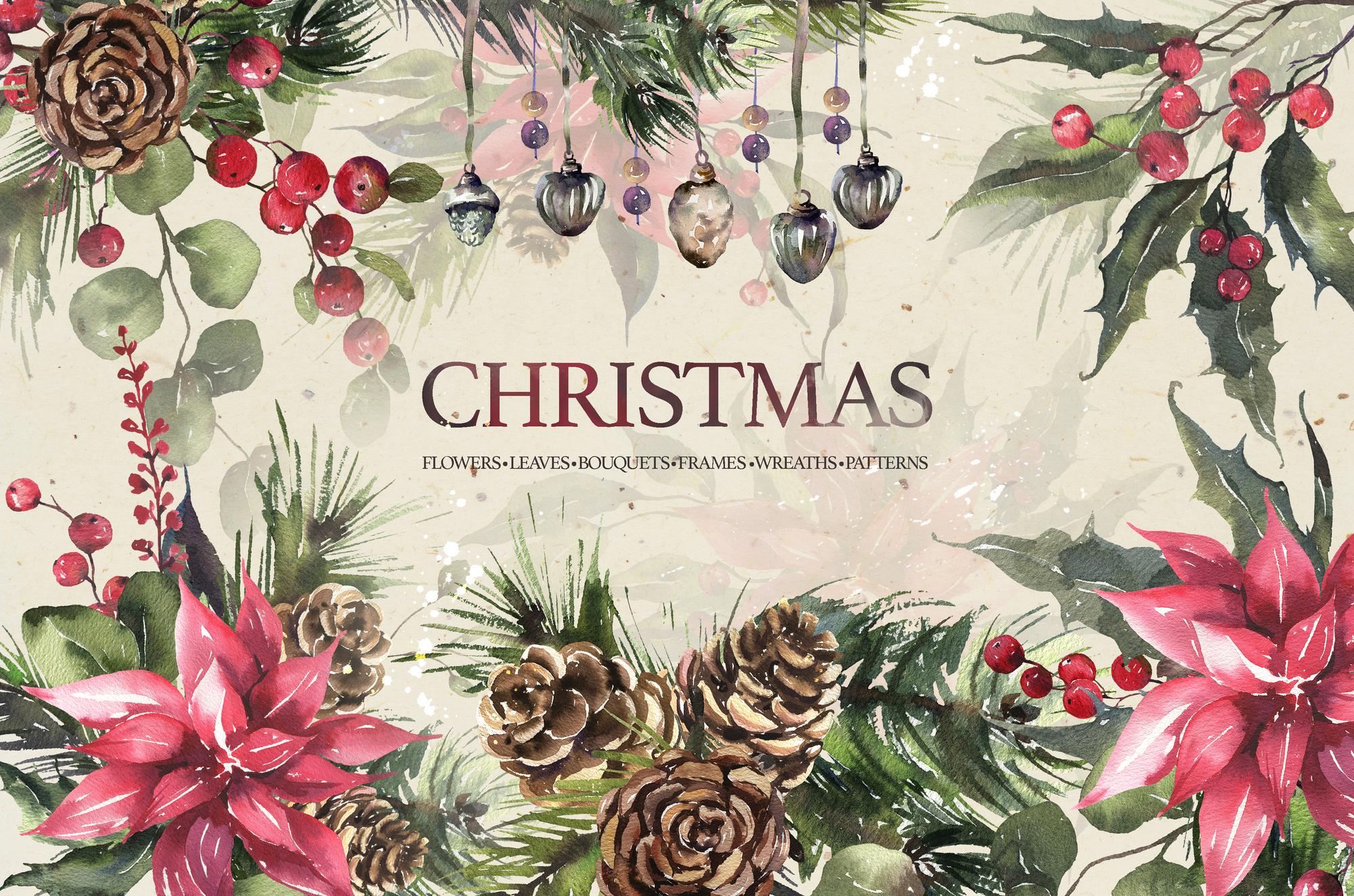 Christmas-Watercolor Collection