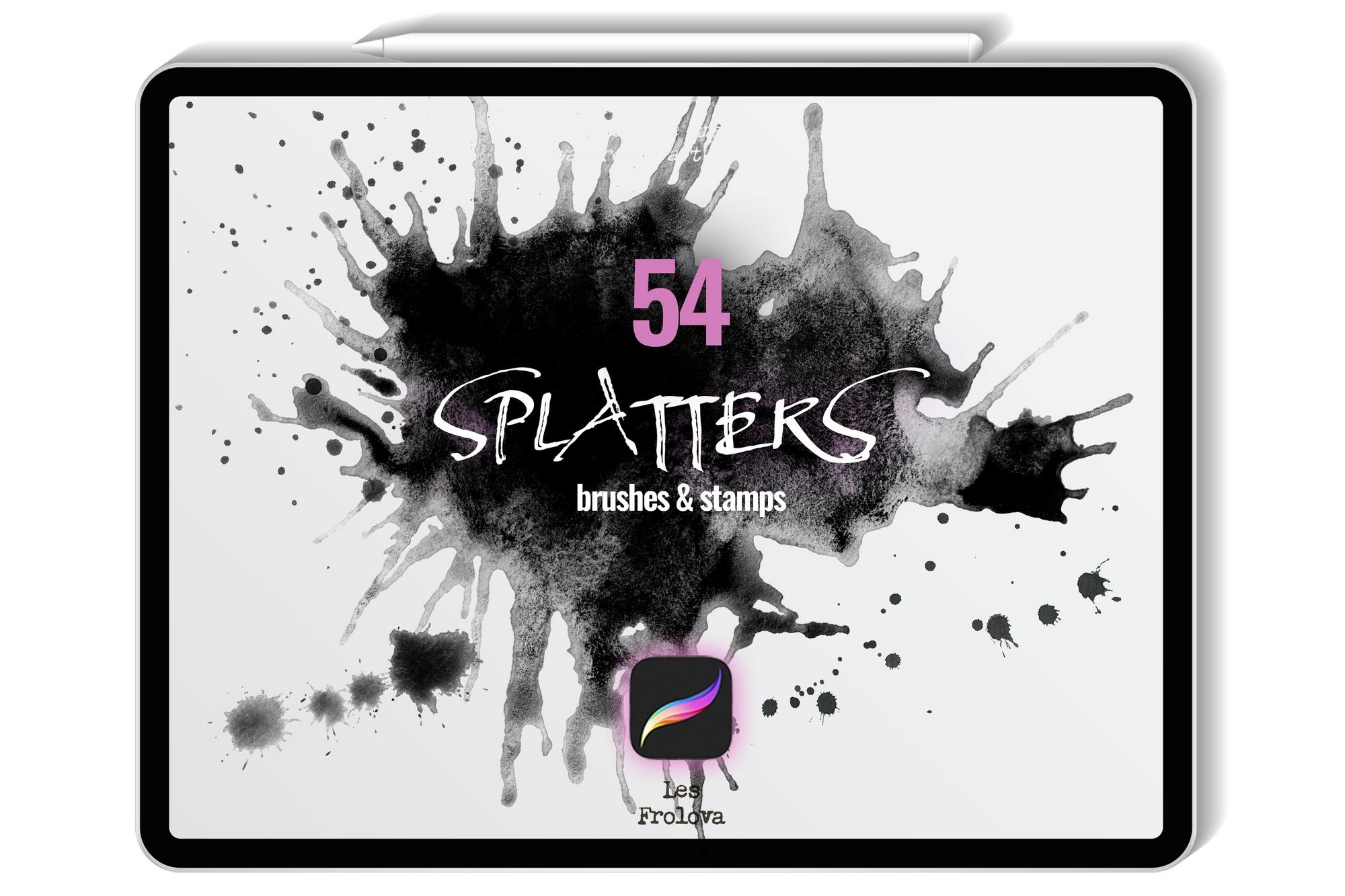 Splatter Brushes for Procreate