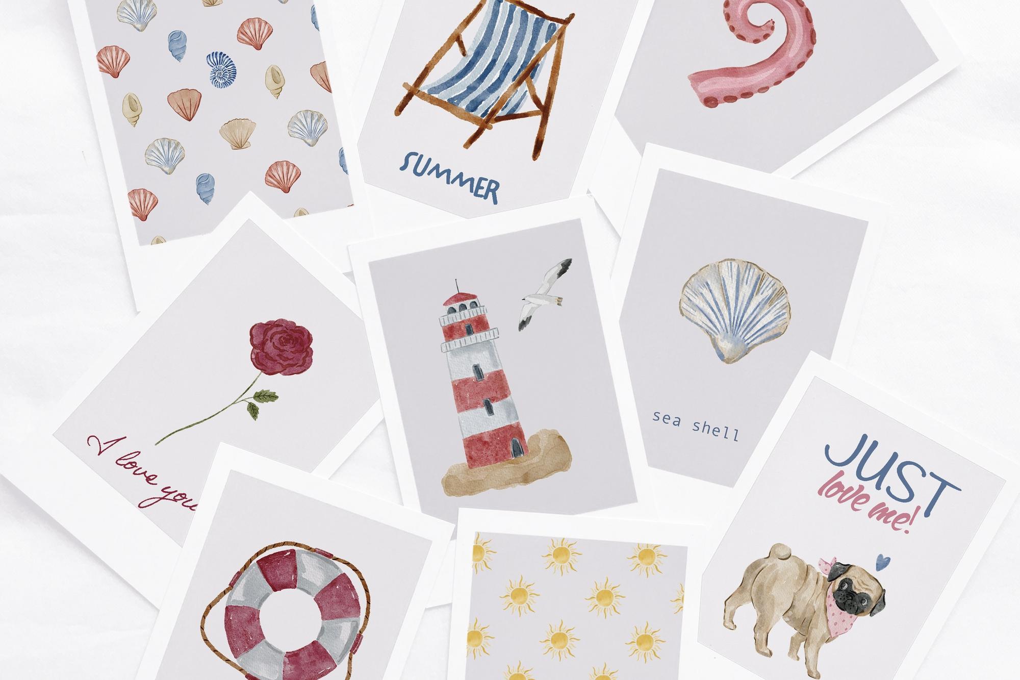 Summer Whimsy Watercolor Collection