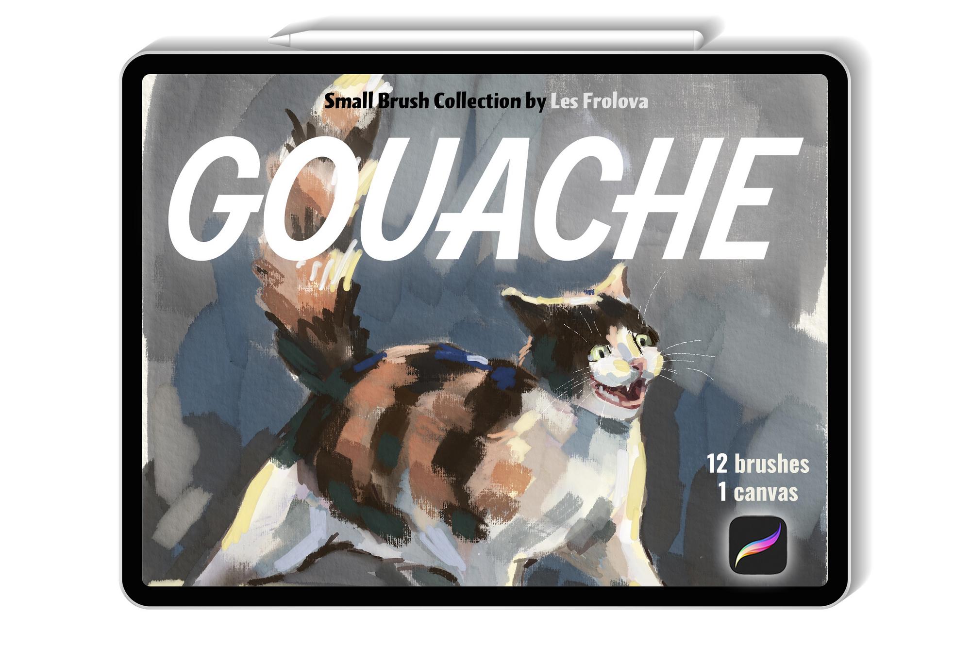 Gouache Brushes for Procreate