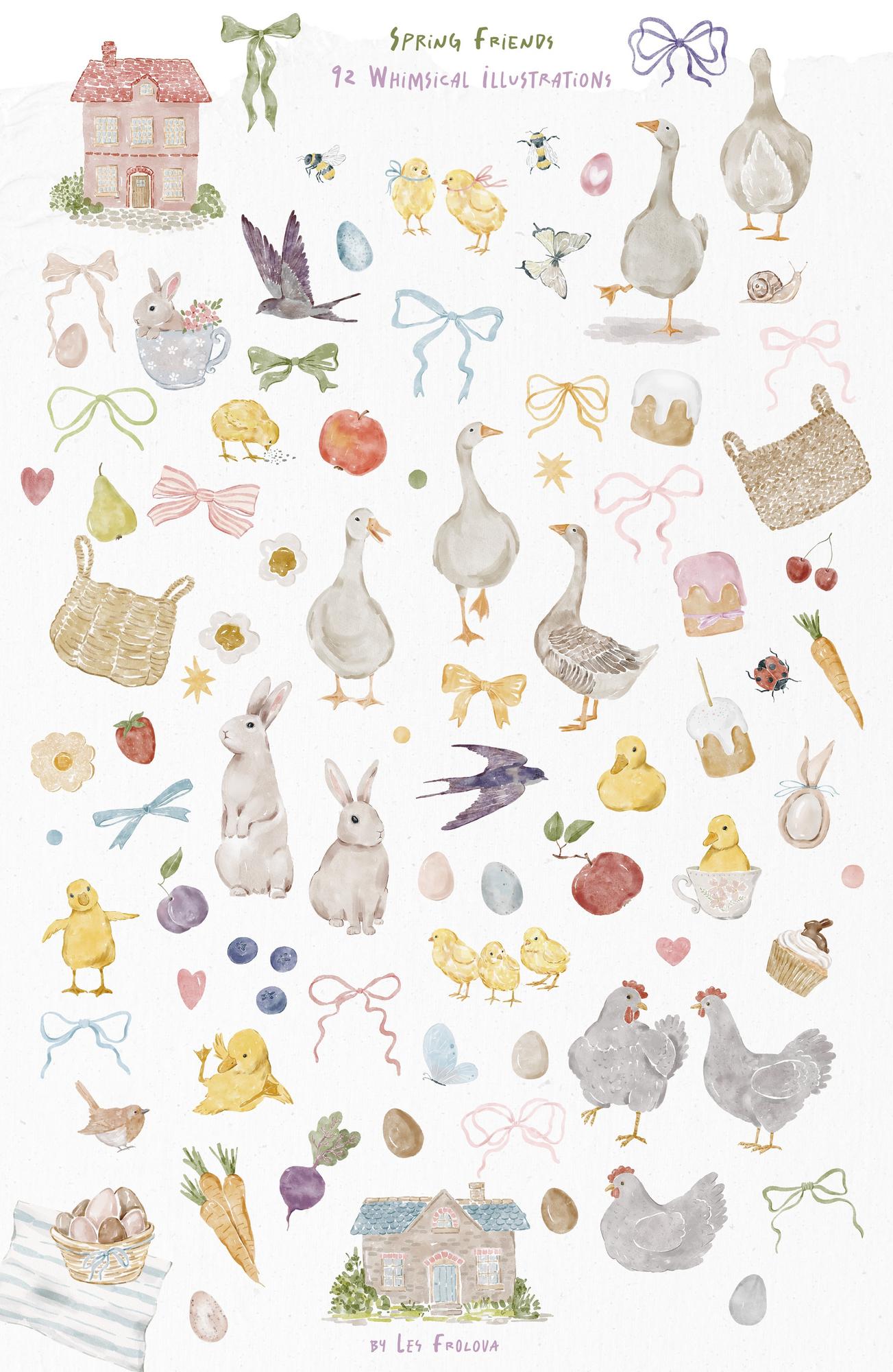 Spring Friends- Whimsical Bundle