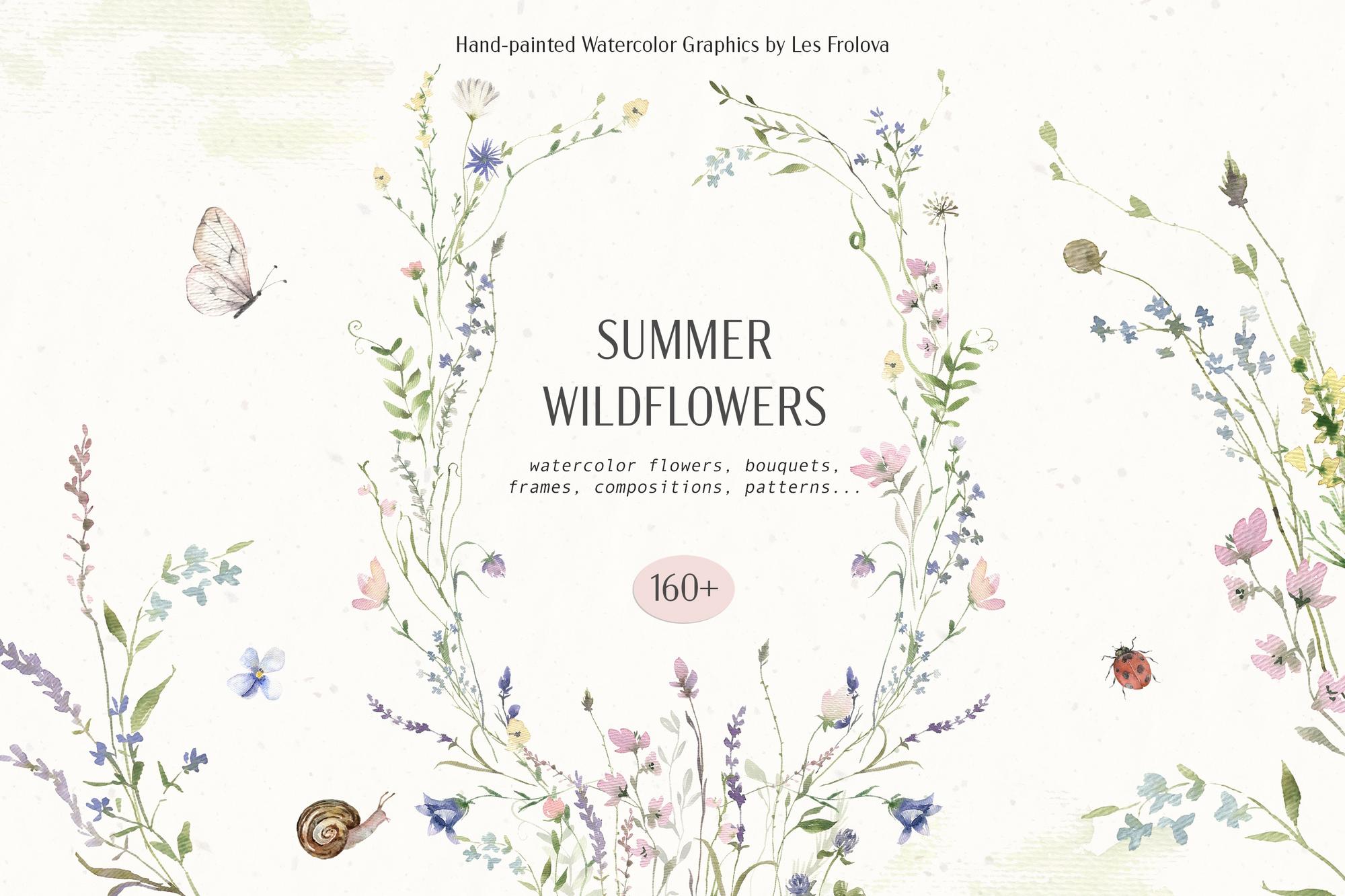 Summer Wildflowers- Watercolor Collection