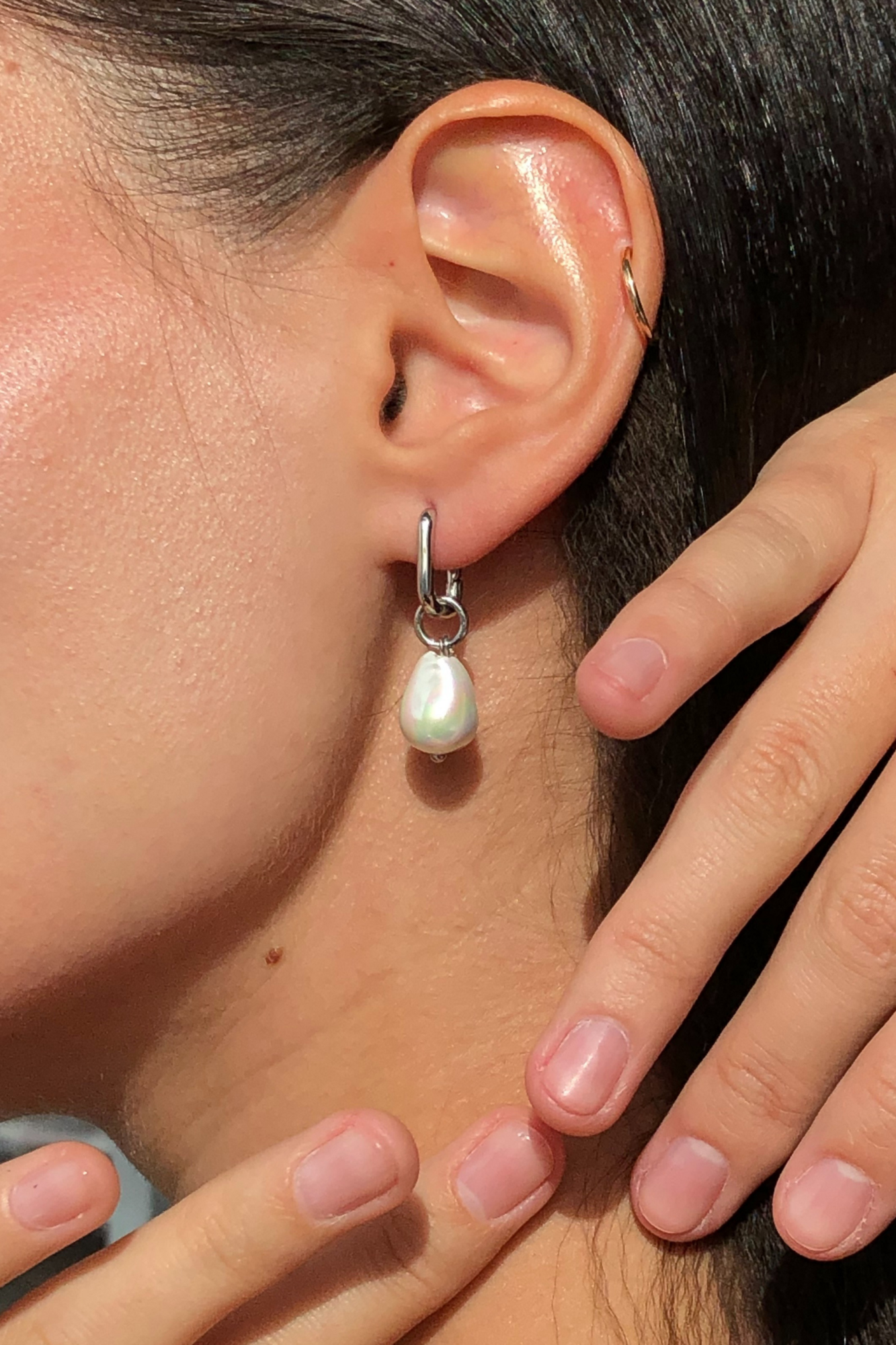 серьги с барочным жемчугом