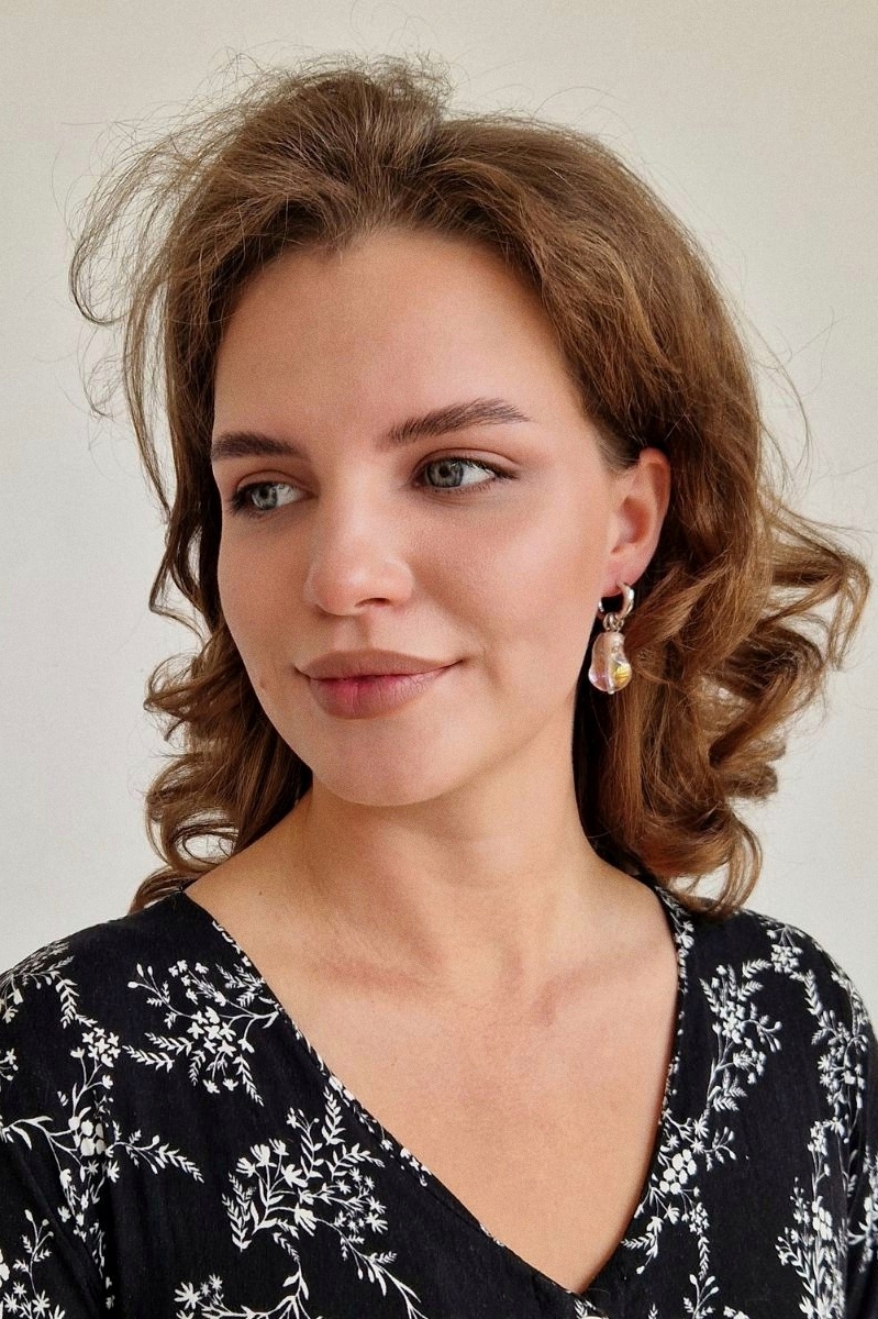 серьги со стеклом