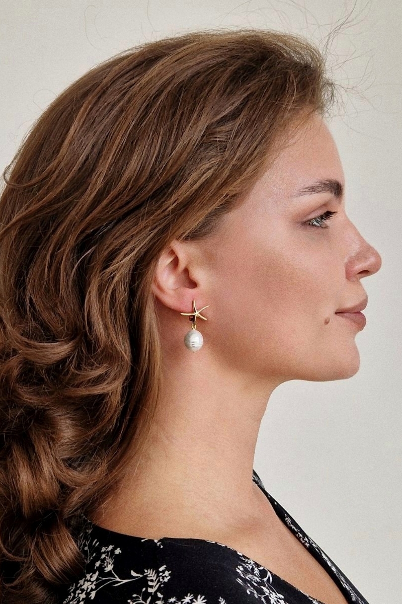 серьги с жемчугом