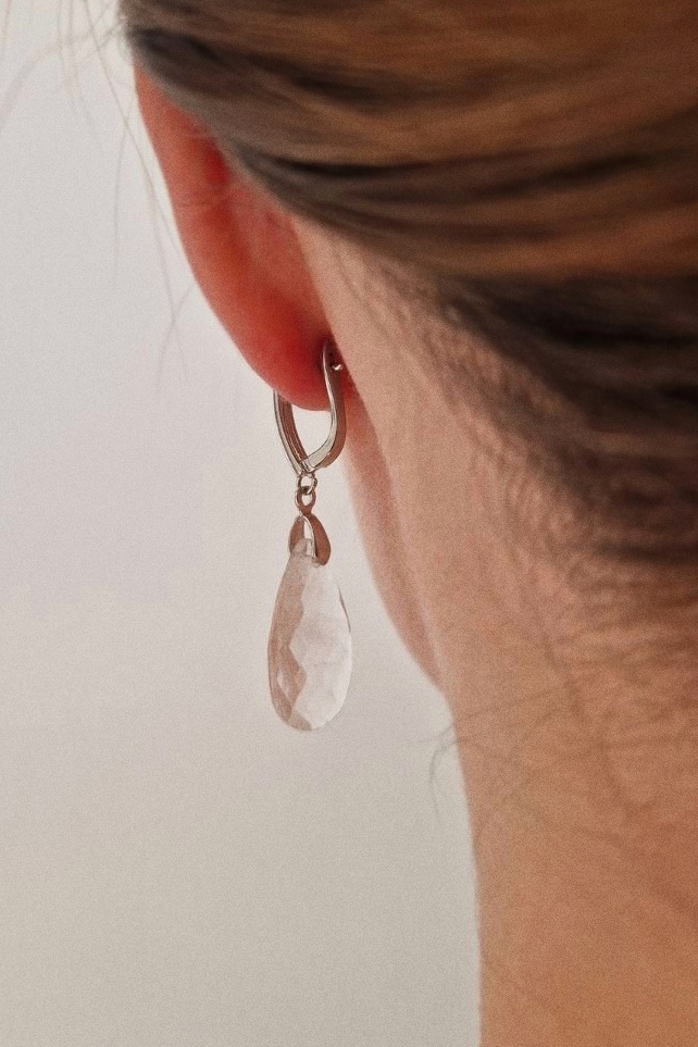 серьги с горным хрусталем