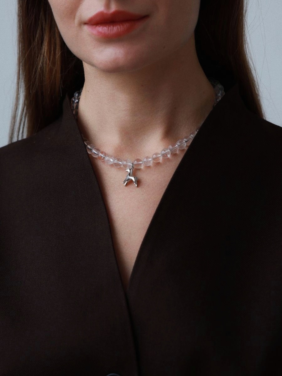 Чокер "Хрустальный конь" с горным хрусталём