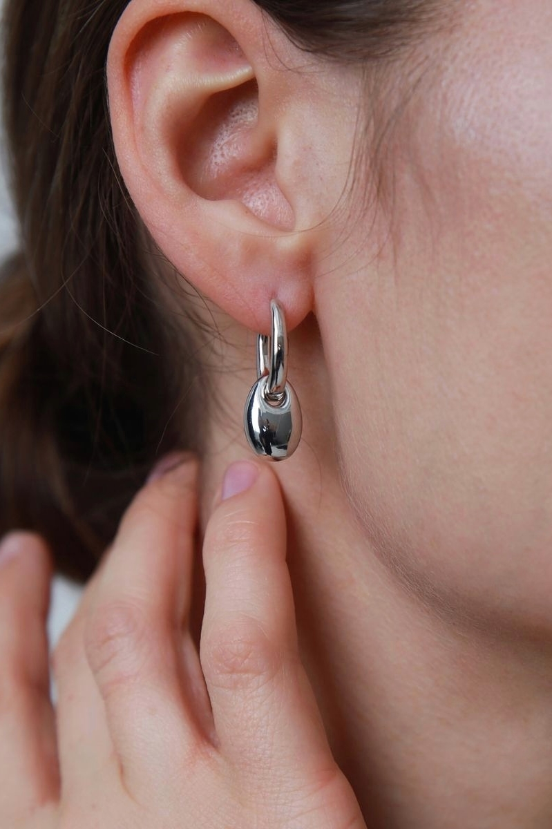 серьги конго с подвеской