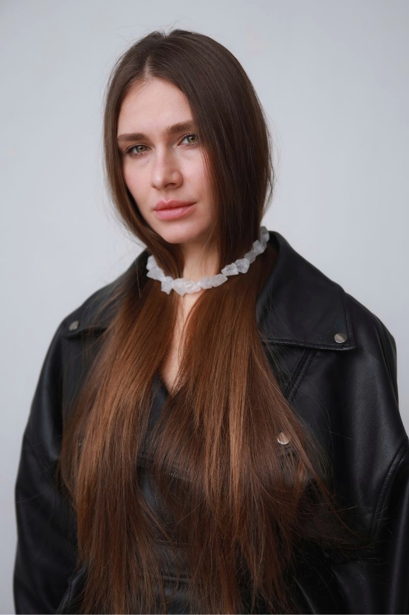 колье из горного хрусталя