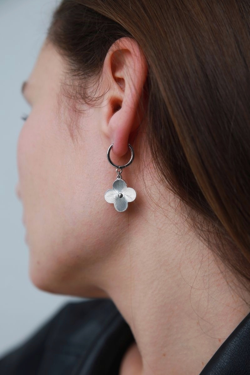 серьги цветы