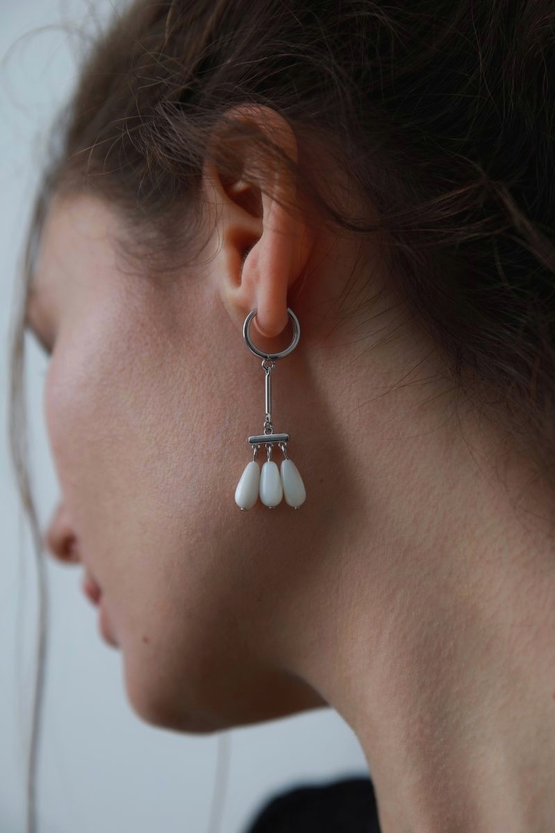 серьги с перламутром