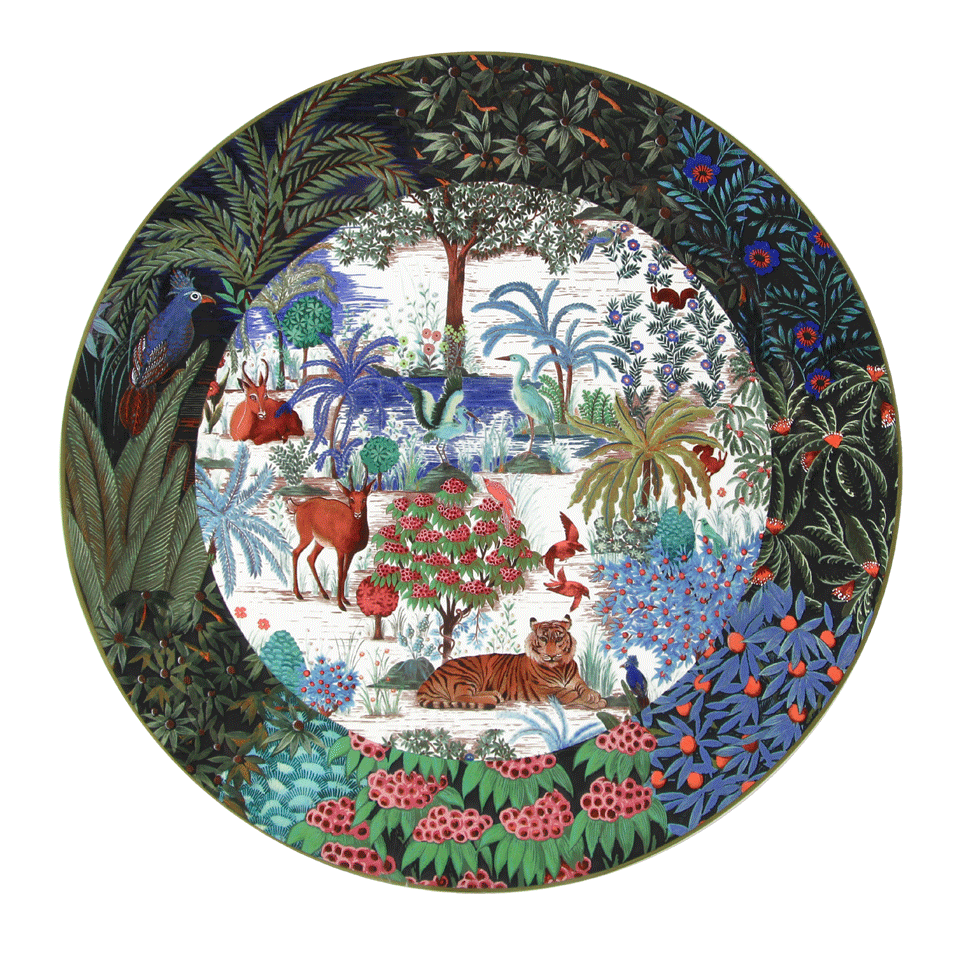 GIEN Round Plate Jardin Du Palais