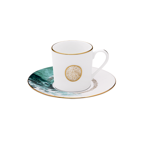 HAVILAND Coffee Cup & Saucer Ocean Blue
