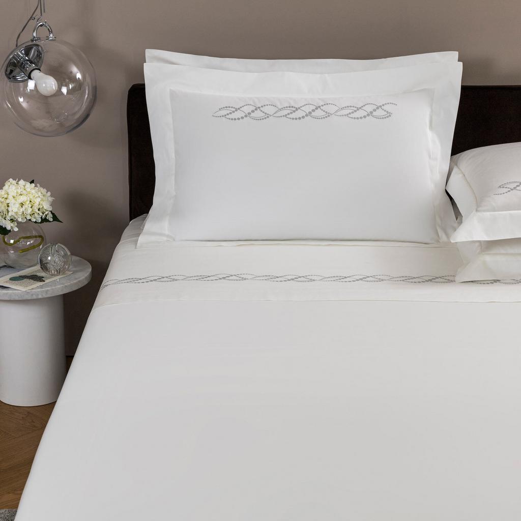 FRETTE Double Bed Linen Pearls Embroidery