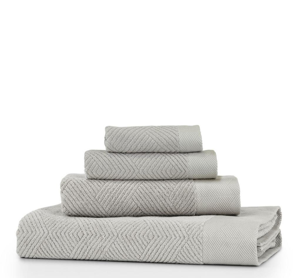 FRETTE Towel Diamonds Light Grey