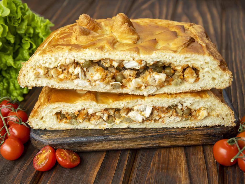 Пирог курица с овощами