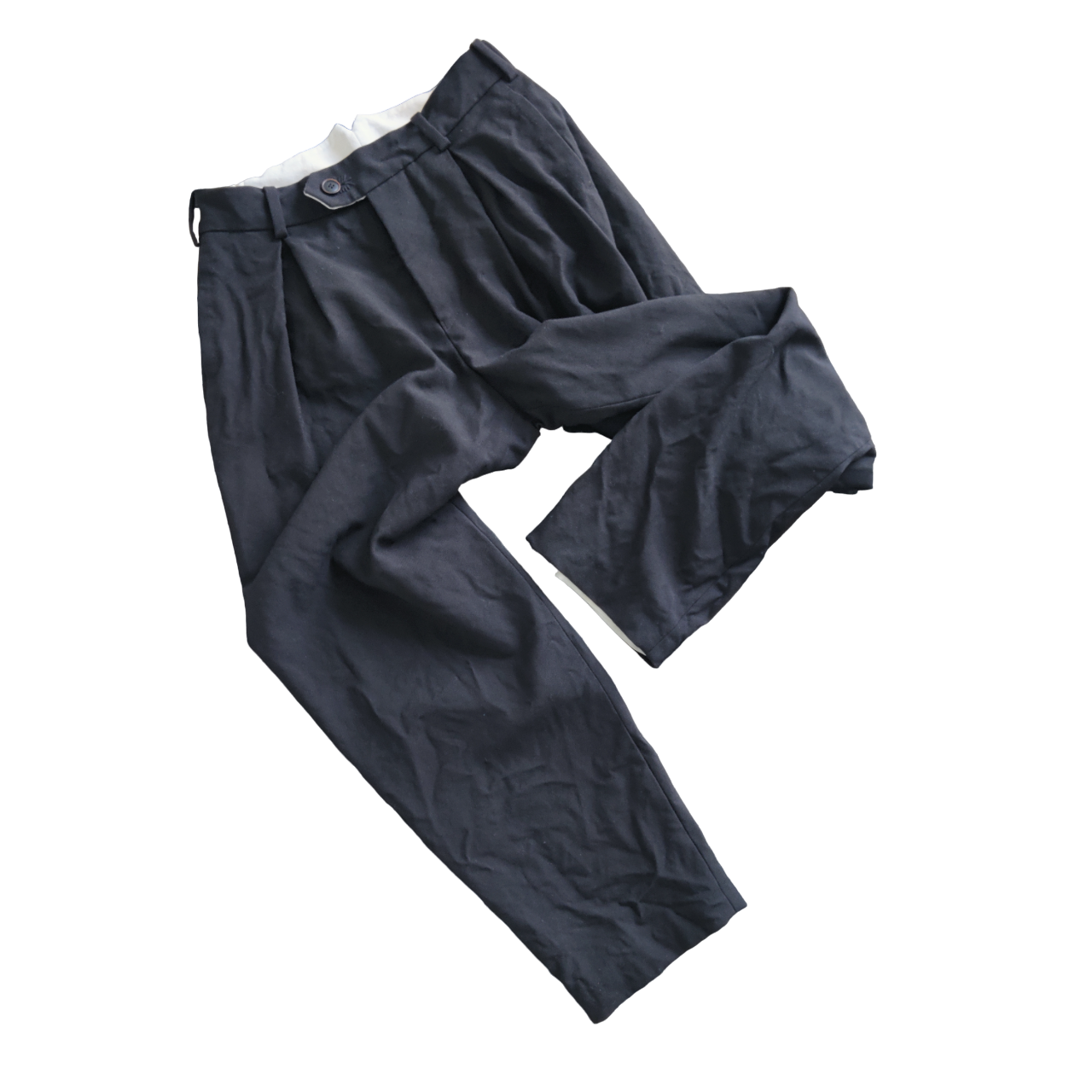 Zduhach's trousers in black deadstock Yugoslavian wool