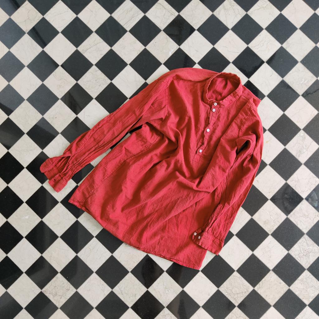 Red oldman's shirt