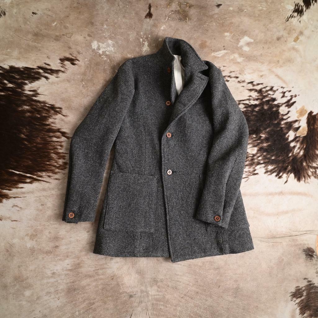 Basic jacket #2 in dark grey Serbian tweed