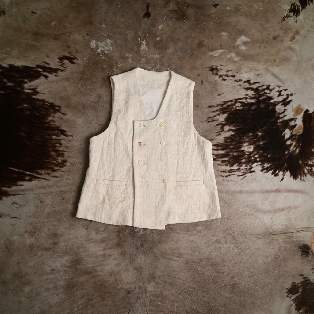 Weaver's vest in Istanbul handwoven wild silk