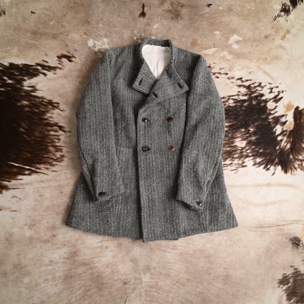 Weaver's work jacket in herringbone Serbian tweed