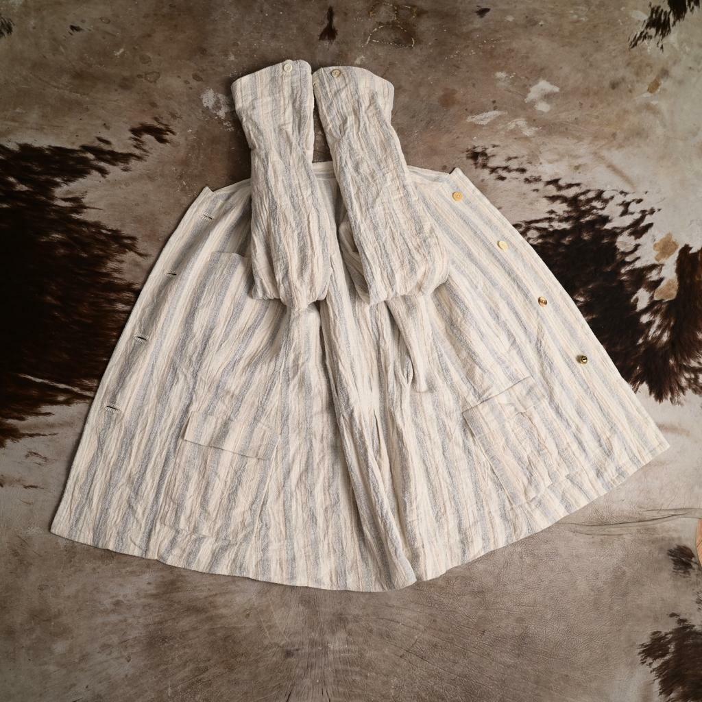 Weaver's house jacket in striped washed cotton