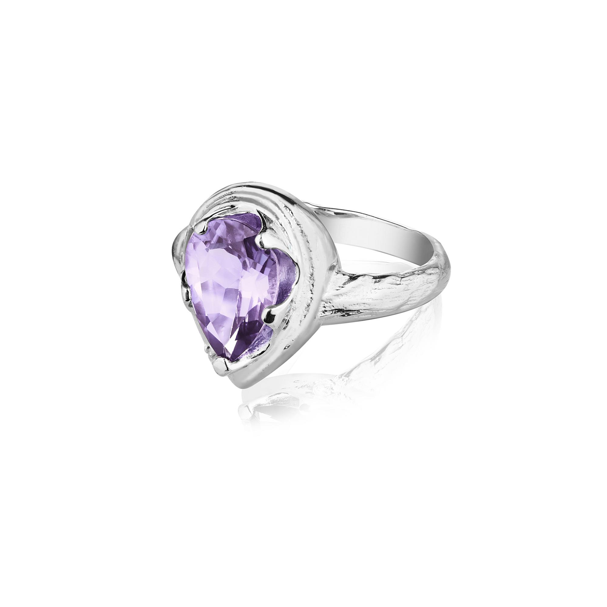 Кольцо Crystal Drop с аметистом