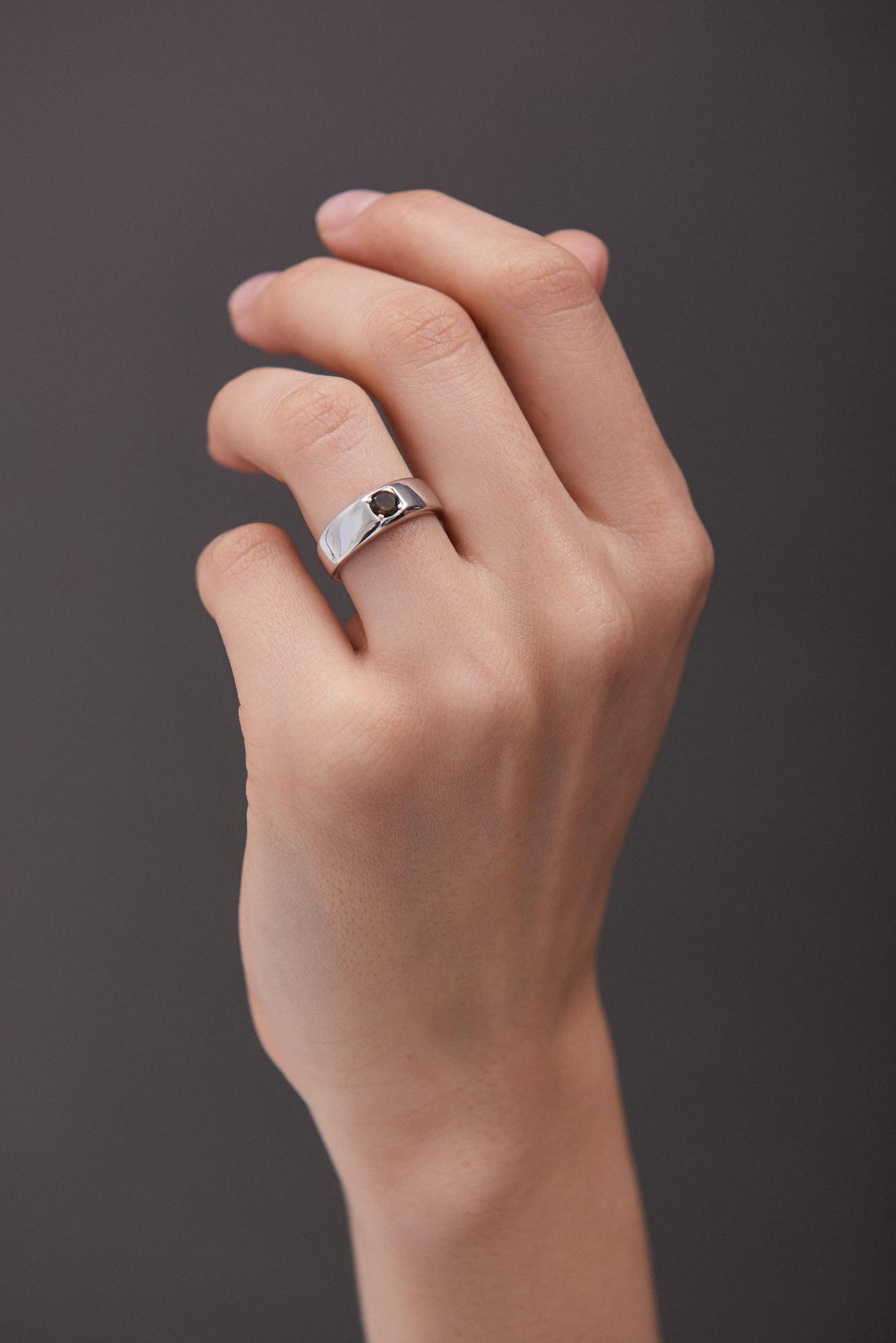 Кольцо Crystal Round с раухтопазом