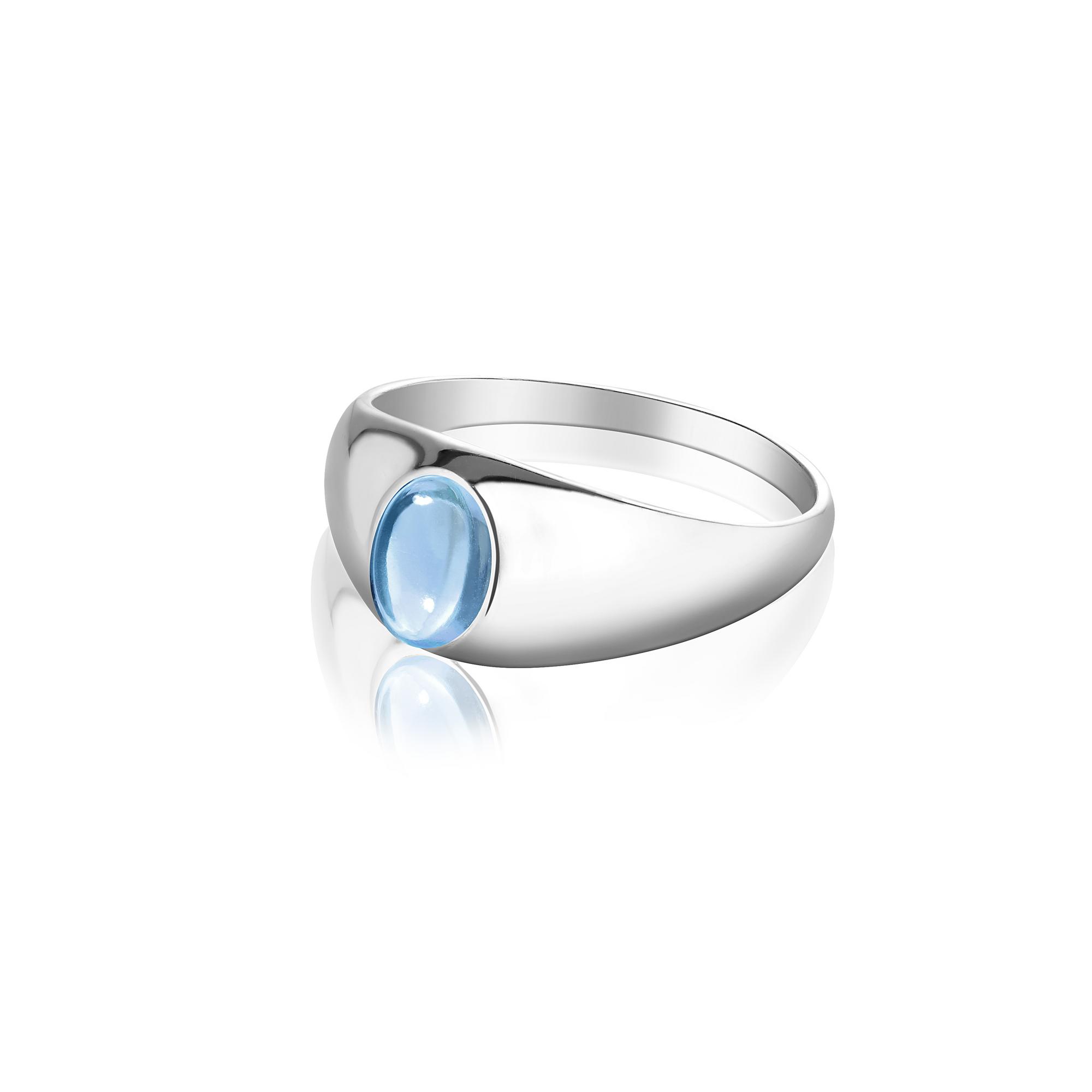 Кольцо Crystal EYE с голубым топазом