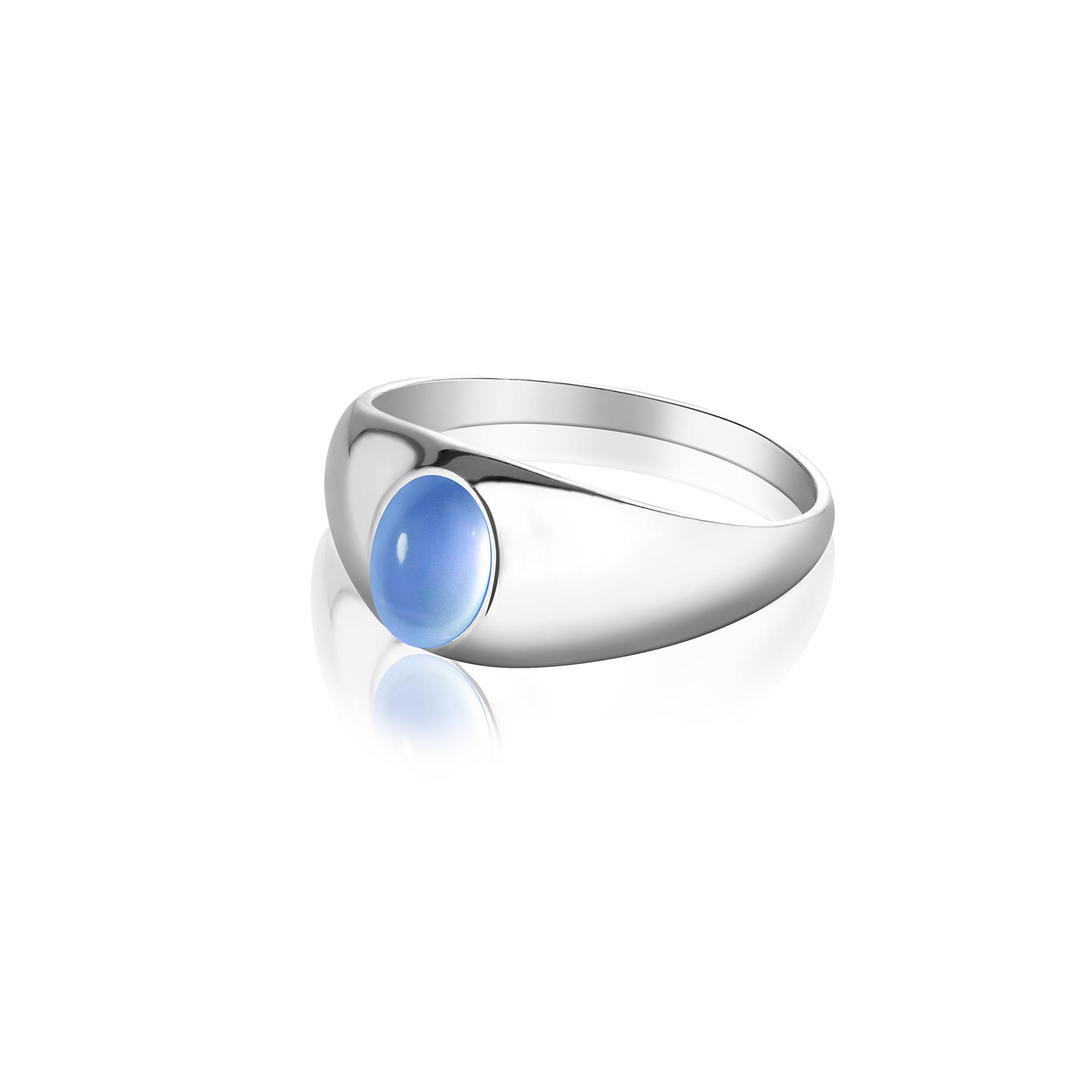 Кольцо Crystal EYE с голубым агатом